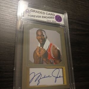 Michael Jordan Autographed Trading Card - Gold & Red